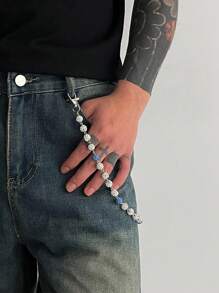1/3 Stücke luxuriöser minimalistischer Diamant-Kugel-Ketten-Taillengürtel, Herren Körperkette zur Hosen Dekoration, geeignet für den täglichen Gebrauch, tolles Geschenk für männliche Freunde zu Neujahr, Weihnachten, Valentinstag