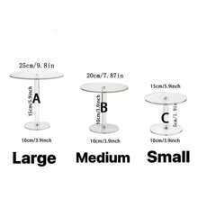 1/3/6 件亚克力蛋糕架，透明圆形纸杯蛋糕架，适用于甜点桌，甜点纸杯蛋糕糕点糖果展示架，适用于婚礼、活动、生日派对，蛋糕托，适用于纸杯蛋糕甜点蛋糕披萨 - 無色 - 查看 2