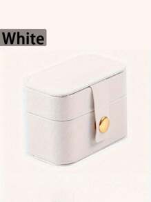 1pc Mini Portable Jewelry Box, Travel Ring Storage Box, Small PU Jewelry Box, Suitable For Rings, Earrings, Pendants And Other Small Jewelry, Back To School Essentials. - Multicolor - View 12