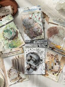 MOCARD 30 pezzi/confezione Adesivi in pizzo per scrapbooking, adesivi decorativi creativi e di , materiali artigianali fai-da-te, regali per le vacanze, forniture scolastiche personalizzate per scrapbooking