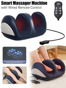 Foot Massager Machine With Heat, Foot And Calf Massager With Massage Roller, Deep Tissue Massager For Plantar Fasciitis, Pain Relief, Promotes Blood Circulation, Gifts For Women & Men