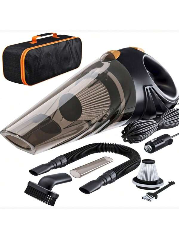 Easypie Selection 1pc 90W High Power Car Vacuum Cleaner - Portable, High Power, Handheld Vacuum Cleaner With Extra Long Power Cord And Vacuum Cleaner Bag - Car Interior Cleaning Accessories Kit,Best Gifts For Friends, Graduation Gifts, Back-To-School Gifts, Christmas Decorations, Valentine's Day Gifts, Gifts For Mom And Dad, Halloween, Thanksgiving, Personalized Gifts, Birthday Gifts, New Year Gifts
