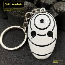 1pc Tobi/Obito Spiral Keychain - Metal Anime Merchandise For Fans | Authentic Themed Keyring, Perfect Gift For Enthusiasts - Multicolor - View 2