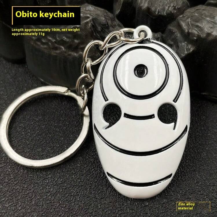 1pc Tobi/Obito Spiral Keychain - Metal Anime Merchandise For Fans | Authentic Themed Keyring, Perfect Gift For Enthusiasts - Multicolor - View 2
