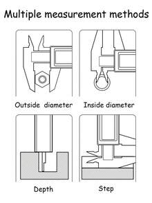 Calibre de plástico portátil de 80 mm para medir cejas, calibrador Vernier para tatuaje, microblading y herramientas de medición de maquillaje permanente - Multicolor - Ver 4