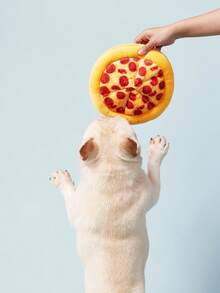 PETSIN Plush Dog Toys Doughnut Pizza Shape Pet Squeaky Toys For Small Large Dogs Cleaning Teeth Puppy Chew Sound Toys Pet Supplies - Multicolor - View 4