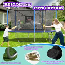 14FT Tranpoline For Kids With Safety Enclosure Net Recreational Tranpoline For Adults ASTM Approval Backyard Outdoor Tranpoline With Basketball Hoop - Yellow - View 6