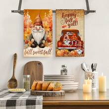 2/4 pièces Serviettes décoratives d'Halloween - Très absorbantes, en microfibre, lavables en machine, conviennent pour la décoration de fête, la cuisine, la cuisson, les cadeaux de pendaison de crémaillère et le nettoyage. Adaptées pour la cuisine, la salle de bain et les toilettes