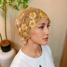 1 buc. Model floral cu dungi, floral (combinație), casual, boem, petrecere, drăguț, poliester, mărgele, stras, ciucure, broderie, patchwork, eșarfă pentru cap, potrivită pentru zi cu zi, acasă, vacanță, întâlnire de seară, cadou, toate anotimpurile, decor elegant cu ciucure din mărgele acrilice, decor cu coadă de pește, stras, broderie florală, decor