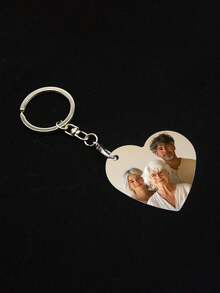 1pc Customized Metal Keychain, Heat Transfer Printed Photo & Text Double-Sided Round Metal Keychain, Graduation/Anniversary Gift Suitable For Mom, Dad, Family, Friends, Classmates, Roommates, Best For Holidays,Trinkets - Multicolor - View 4