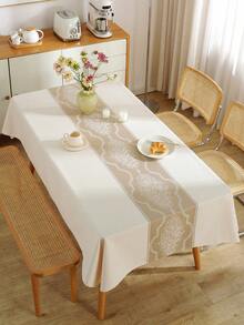 1 pieza Mantel de mesa a rayas minimalista, mantel rectangular impermeable para cocina, boda, mesa de café, adecuado para eventos de verano y otoño, disponible en múltiples tamaños