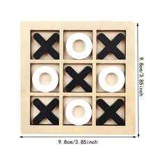 1pc 2025 New Arrival Wooden Tic Tac Toe Game, Party Interactive Noughts And Crosses 9-Grid Board Game, Birthday/Easter/Wedding Gift, Toys, Party Interactive Game - Multicolor - View 19