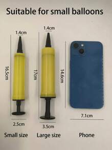 1/3/5pcs,Portable Balloon Pump - Handheld Air Inflator For Foil & Latex Balloons, Fast Inflation For Parties Weddings Birthdays, Durable Plastic Blower (Color Random).Two Different Yellow Styles/Colors Available. Will Be Shipped At Random.