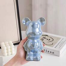 1pc Fierce Bear Decor, Luxurious High-End Quality, Suitable For Display Cabinet/Wine Cabinet/Desk Decoration, Modern Abstract Animal Sculpture, Ideal For Living Room And Wine Cabinet Decoration - Unique Housewarming Gift, Futuristic Home Decor, Also Suitable For Coffee Table And Office Desk