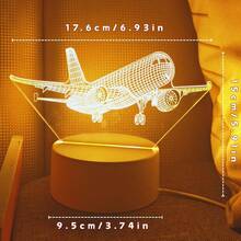 1 件飞机/喷气式飞机创意夜灯，天文航空爱好者收藏礼品灯，家居装饰照明，适合情人节、感恩节、生日礼物