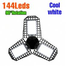 250W LED Deformable Garage Light E26/E27 UFO High Bay Lamp 3/4/5 Adjustable Panels Foldable Fan Blade AC100-277V Parking Lot Workshop Shed Hanging Lamps 220V/110V Indoor NO Flicker Eye Protection Ceiling Lights Bulb Bright Industrial Factory Shop Basements Commercial Lighting 40/60/80/100/120/150/180/200W Warm/Cool White 108/126/144/180/210/240/216/252/288leds