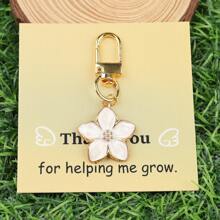 1 件/3 件/6 件樱花钥匙扣，附有“感谢您帮助我成长”卡片 - 精致花卉吊饰，清新花卉设计，是送给家人、朋友、教师节、生日、圣诞节、包包吊饰和背包装饰汽车配件的完美礼物，可爱哥特 Y2k - 彩色 - 查看 3