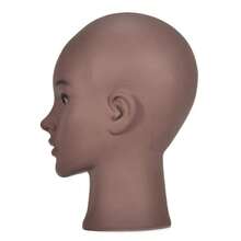 AAfro Cosmetology Mannequin Head Bald Manikin For Wigs Making Wig Display Hat And Glasses Display With Free Clamp4331 - 非洲式 - 查看 8