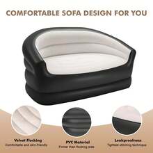 Inflatable Couch Outdoor Air Sofa,Blow Up Couches For Camping, Double Size,Foot Pump Included(Black) - màu đen - Xem 7