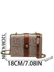 Mini Vintage Square Crossbody Shoulder Bag - Brown - View 10