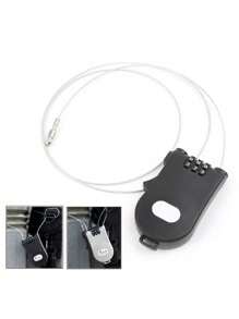 钢丝绳 3 位数密码锁 - 重型伸缩式不锈钢钢丝绳挂锁，适用于行李箱、手提箱、背包、滑板车、头盔和自行车安全；防盗旅行和健身房储物柜锁，防锈便携式密码缆锁；易于重置的密码；非常适合机场、酒店、露营、办公室和学校的旅行者、学生、通勤者和户外运动爱好者