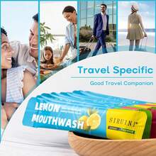 15/20支水果味漱口水，薄荷/桃子/柠檬/白桃荔枝/海盐柠檬/葡萄，一次性漱口水，口气清新剂，清新口气，去除口臭，清洁牙齿，持久有效，无酒精，易于携带，方便旅行，口腔卫生 - 彩色 - 查看 10