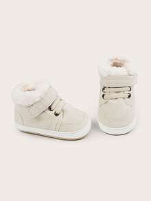 Grube, polarowe buciki dla niemowląt, odpowiednie dla dzieci w wieku od 3 do 6 miesięcy, do 8 miesięcy, ciepłe i amortyzujące