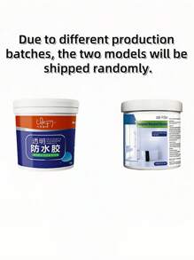 1 Piece Of Transparent Waterproof Adhesive, Transparent Waterproof Coating, Leak-Proof Adhesive For Roofs, Bathrooms, Balconies After Tile Removal. It Is Suitable For Waterproofing Roofs, Bathrooms, Kitchens, And Walls Without Damaging Tiles.