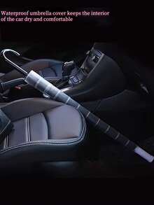 غطاء مظلة بلاستيكي مقاوم للماء قطعة واحدة، كم مظلة قابل للتلسكوب مع واقي من التنقيط، شفاف، محمول، مقاوم للماء وقوي، سهل التخزين، مناسب للسفر والاستخدام الخارجي