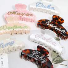 个性化发爪、发夹、发夹、钻石发爪、发饰、定制姓名发夹、发爪、粉色公主礼物、定制水钻姓名发爪夹、个性化发爪、发夹、发饰、姓名发夹、发爪