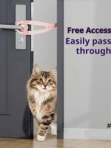 Pet Door Blocker, Cat In/Out Magnetic Door Stopper, Adjustable No-Drill Door Holder, Suitable For Cats And Dogs To Enter And Exit Rooms