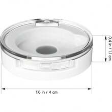 DOITOOL Empty Eyeshadow Holder :4 PCS Single Color Eyeshadow Boxes ,Magnetic Makeup Palette ,Refillable Cosmetic Containers , Subpackaging Organizer,Black2+White2