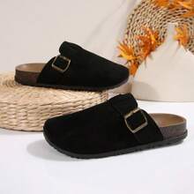 Damen Innen- und Außen Lässig Schuhe mit rutschfester Sohle, weiche Kork Plateau Sohle Slip-On Pantoffeln, Frühling/Sommer