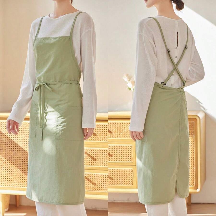 1 pieza Delantal de gran tamaño multicolor, de tela impermeable y antiestática de alta gama, adecuado para el hogar, la cocina, la cafetería, el salón de uñas, la floristería y otros escenarios