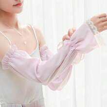 1双时尚女士蕾丝袖套，防紫外线防晒