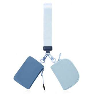 Mini Zipper Wrist Coin Purse Keychain Wallet Detachable Dual Layer Portable Coin Holder Ideal For Women'S Outdoor Travel And Sports Stylish Wrist Strap Coin Purse For Everyday Use