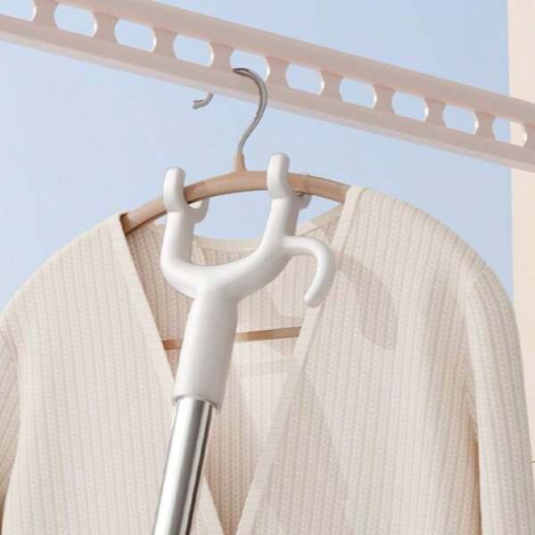 1 Stück ausziehbarer Wäschetrockner aus Edelstahl, stabiler und langanhaltend Kleiderbügel für Geschäfte, Einzelstangen Wäschetrockner