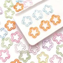 20pcs 30mm Acrylic Transparent Star & Plum Blossom Pendants With Holes - Multicolor Five-Pointed Star & Floral Charms For DIY Keychain Earring Jewelry Making, Craft Accessories, Handmade Accessories, Decorative Accents, Crafting Supplies - 綠色 - 查看 10