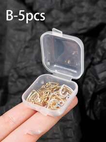 1pc Mini Portable Jewelry Box, Travel Ring Storage Box, Small PU Jewelry Box, Suitable For Rings, Earrings, Pendants And Other Small Jewelry, Back To School Essentials. - Multicolor - View 13