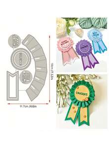 Ribbon Rose Metal Cutting Die - Silvery Fantasy-Themed Scrapbooking & Stamping Tool For DIY Paper Crafts