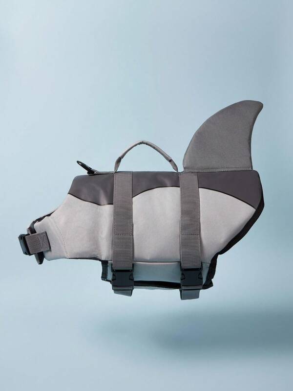 PETSIN Jacket, Suitable For Large Dogs Swimming And Rowing Life Jacket, Shark Life Vest For Small, Medium, And Large Dogs, With Rescue Handle And High Buoyancy.