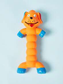 PETSIN 狗狗咀嚼玩具猴子河马形橡胶宠物吱吱玩具适用于小型中型大型犬耐咬磨牙狗狗声音玩具 - 彩色 - 查看 6