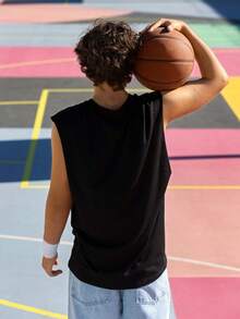 Oversized Tank Top 100% Cotton 30.1 Combed With 17 Colors Available From P To G6 - 淺粉色 - 查看 2