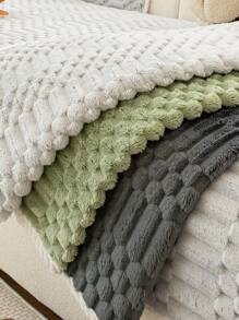 1pc Thick Plush Solid Color Sofa Cushion Cover, Non-Slip Washable, Modern Minimalist Home Decor Pet-Friendly, Soft & Comfortable Furniture Protector Pad For Bedroom, Office, Living Room (Excluding Backrest, Armrest, Pillow Cover)