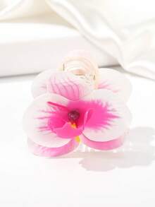 1个双面蝴蝶兰花发爪夹，适合度假旅行、拍照和时尚配饰，发夹、发卡、发饰、发夹、发卡、发夹、发卡、发饰，秋冬季花朵发饰，适合女士度假装扮、夏季海滩度假必备 - 彩色 - 查看 16