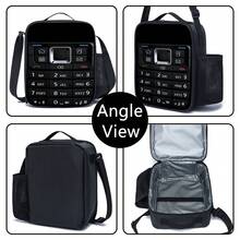 3PCS School Bag, Cell Phone Pattern, Book Bag, 17" Backpack, Lunch Bag, Pen Pouch - Multicolor - View 8