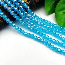 10 fili di circa 1200 pezzi di perline di vetro di cristallo sfaccettato da 4 mm per braccialetti, collane, orecchini, accessori per la creazione di gioielli per donna