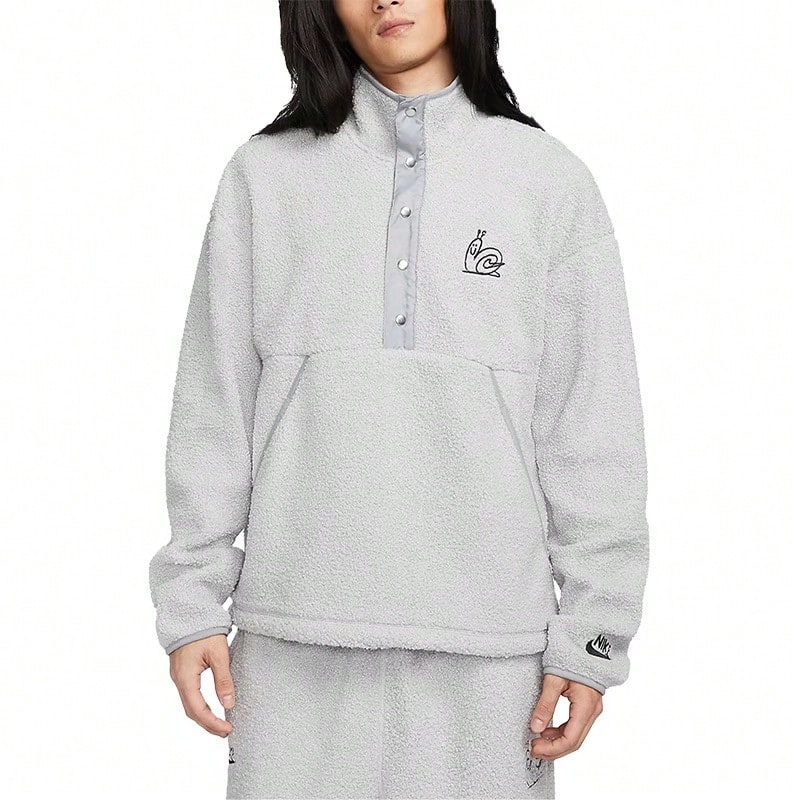 Nike 男式羊毛半拉链立领套头夹克