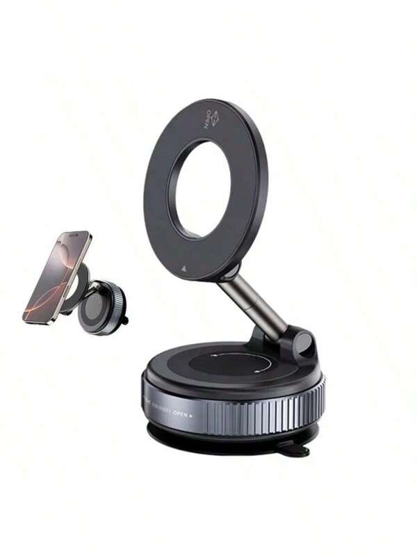 1PC 360° Vacuum Magnetic Phone Holder, Hands-Free Suction Cup Phone Mount For Car, Gym, Mirror And Shower, Car Phone Holders Compatible With Most Phone