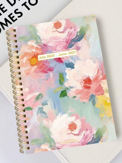 Trees 简单 A5 月度计划笔记本 2025-2027，32 页简约周计划和月度计划学年日历笔记本，学校和办公用品，完美的教师礼物，学校用品，返校